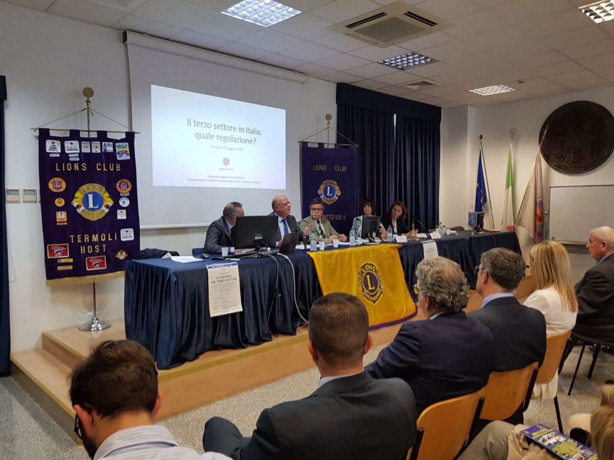 Convegno sulla Riforma del Terzo Settore organizzato dal Distretto 108A del Lions Club International in collaborazione con l’Unimol a Termoli